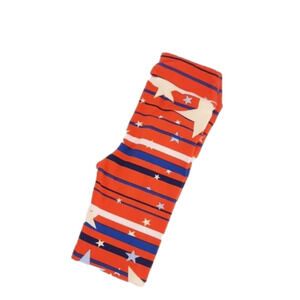 Patriotic 4th July leggings girls L-XL Stars Stripes Red White Blue Soft New